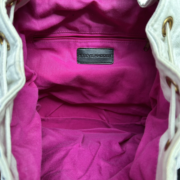 Steve Madden Boho Floral Embroider Backpack Tassel Festival Hippie Colorful 70s - Picture 8 of 14
